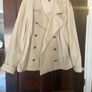 Talbots stylish Tan Double-Breasted Jacket - so cute on.